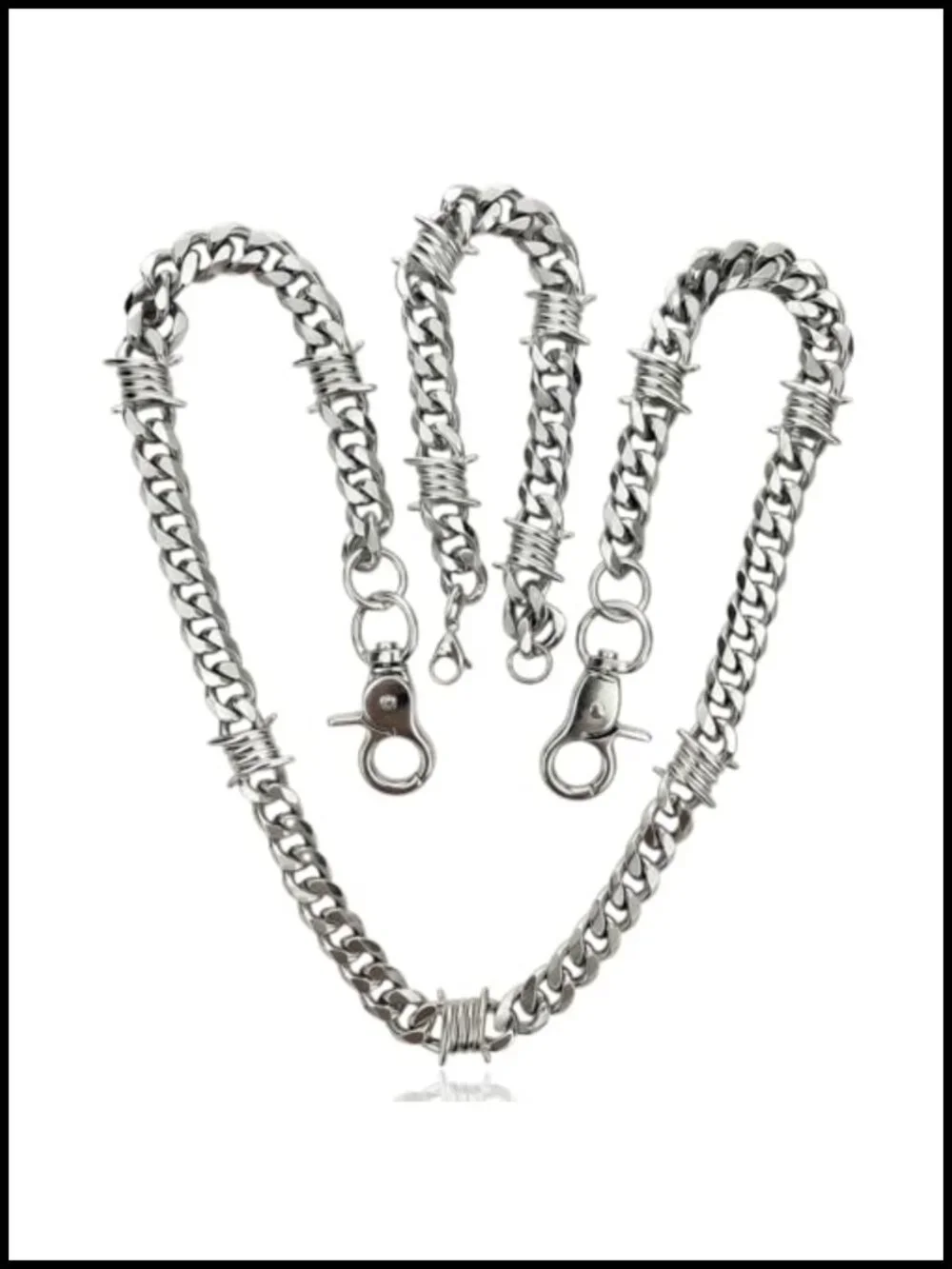 Heavy Duty Stainless Steel Wallet Chain for Men 26 Inch Biker Punk with